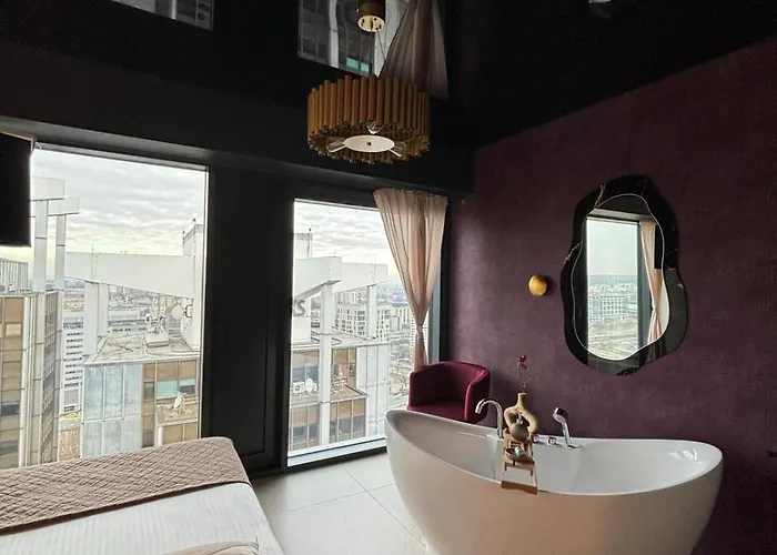 Panorama Level 25&26 S P A Z Wanną I Sauną Apartament Katowice